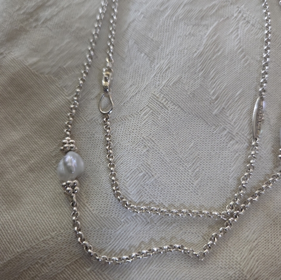 LAGOS Luna Keshi Pearl Station Necklace, SS, 34 Inches - Picture 5 of 12